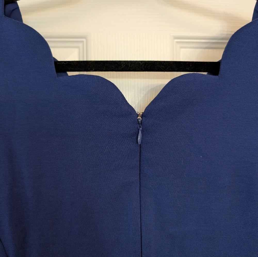 TALBOTS Scalloped V-neck Sleeveless Dress - Picture 8 of 8